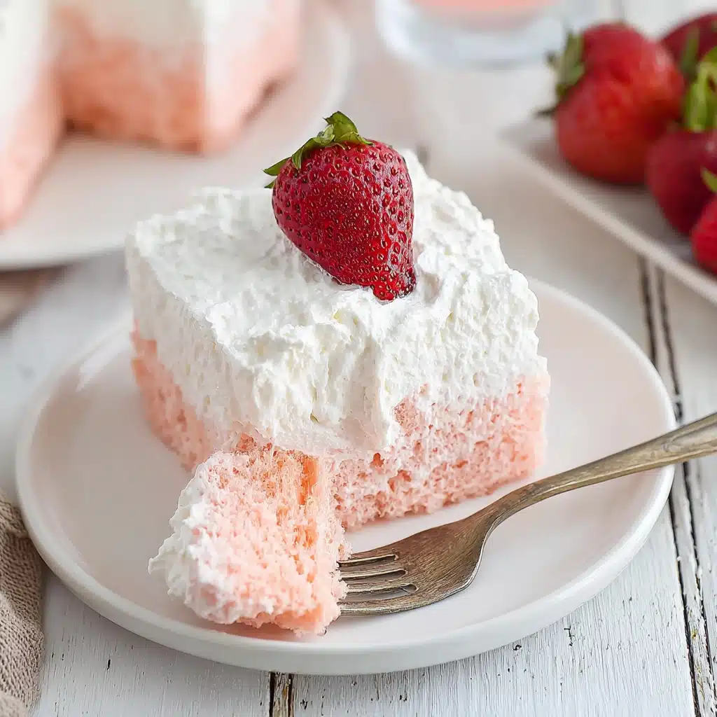 3 Ingredient No Bake Strawberry Cloud Cake Recipe - Recipe Image