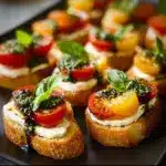 Caprese Crostini Recipe (Canapés) Recipe