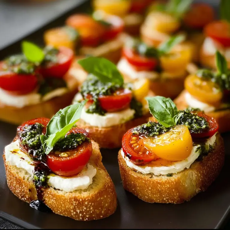 Caprese Crostini Recipe (Canapés) Recipe