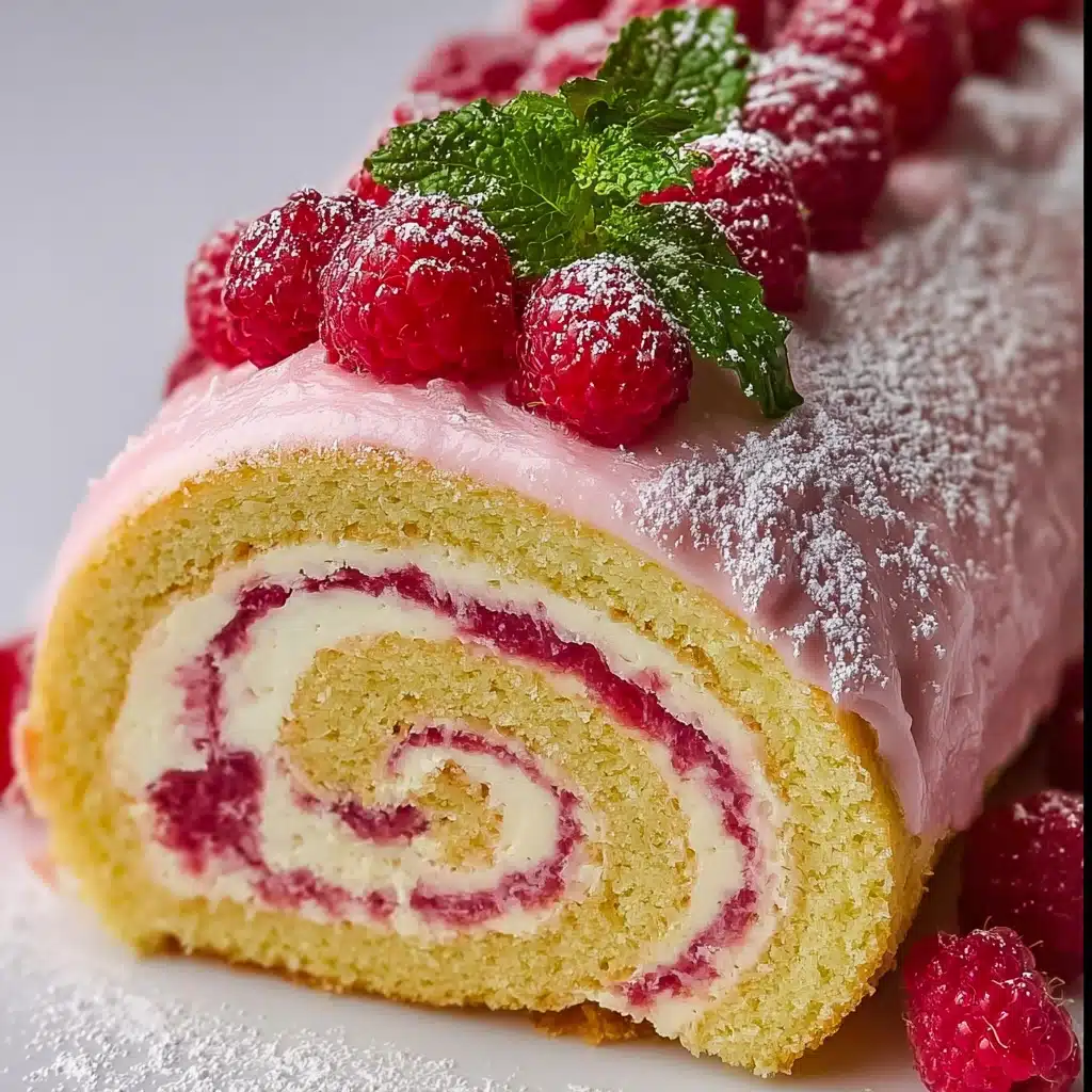 Biskvit Raspberry Roulade (Roulette) Cake Recipe – Рулет Recipe - Recipe Image