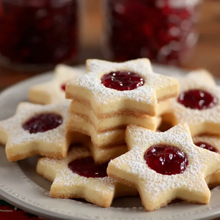Shortbread Cookies with Raspberry Preserves Recipe
