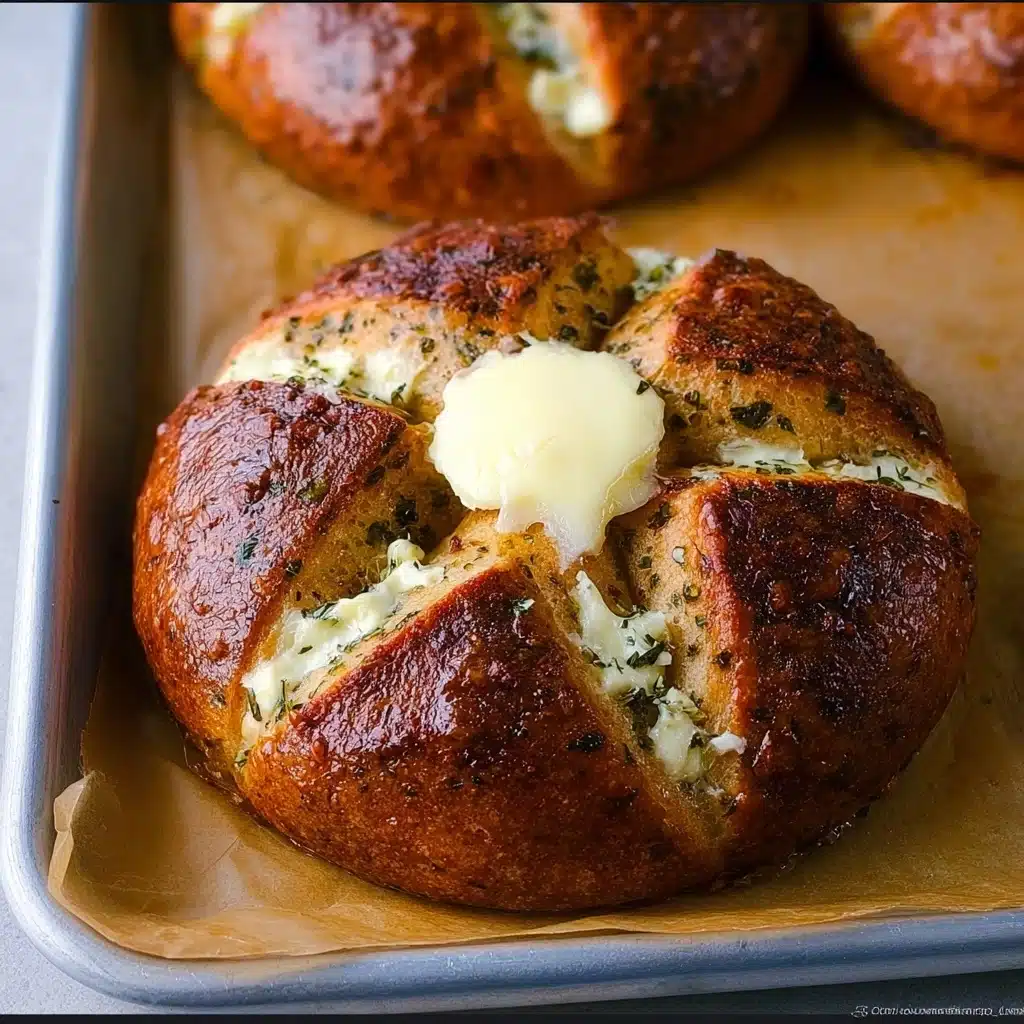 Korean Cream Cheese Garlic Bread Recipe - Recipe Image