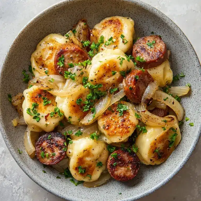 Classic Perogies and Sausage Skillet Recipe