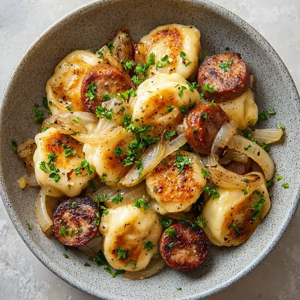 Classic Perogies and Sausage Skillet Recipe