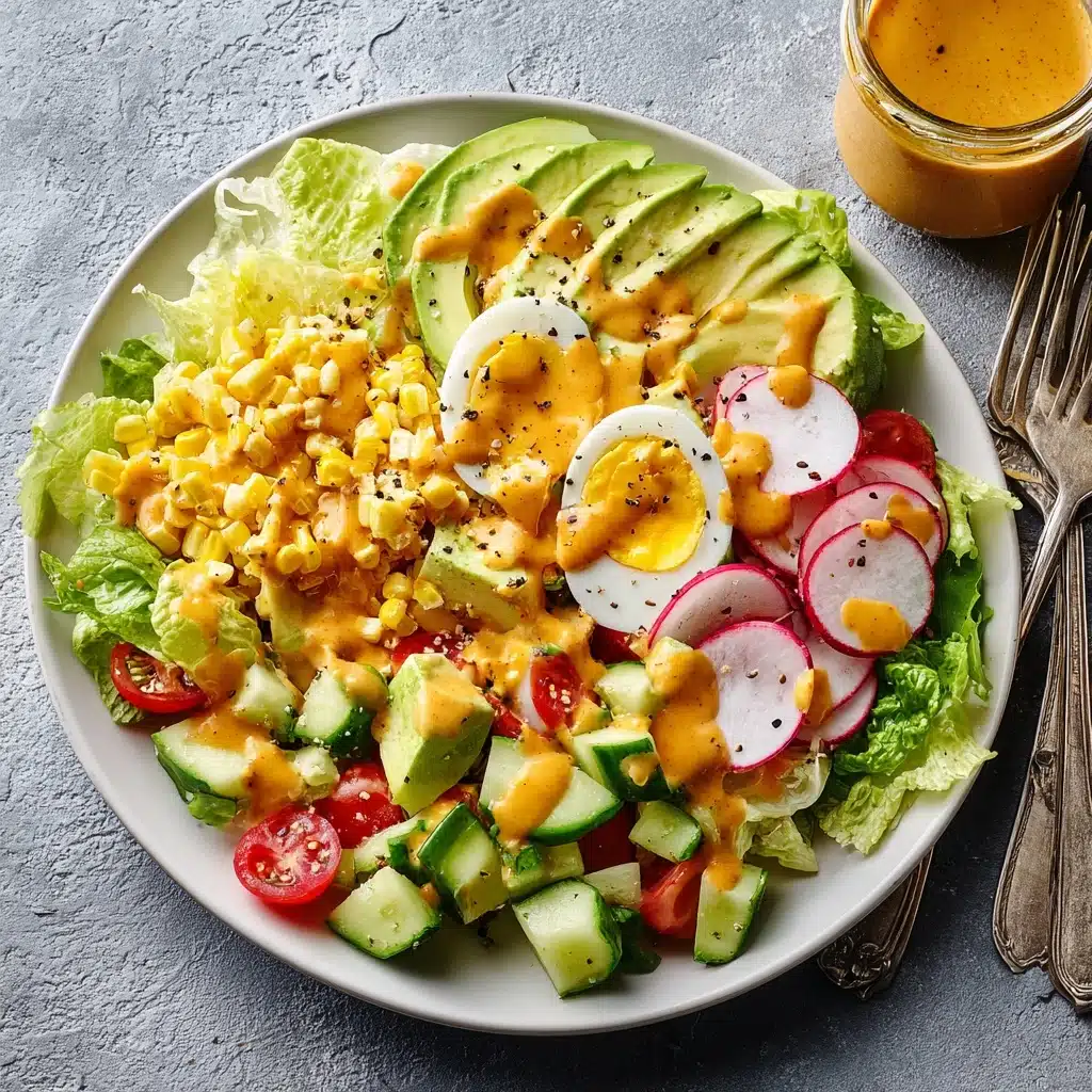 End of Summer Cobb Salad with Creamy Carrot-Kimchi Dressing Recipe - Recipe Image