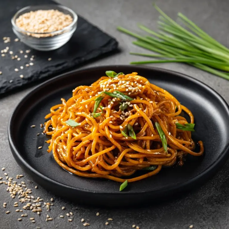 10 Minute Sesame Garlic Ramen Noodles Recipe