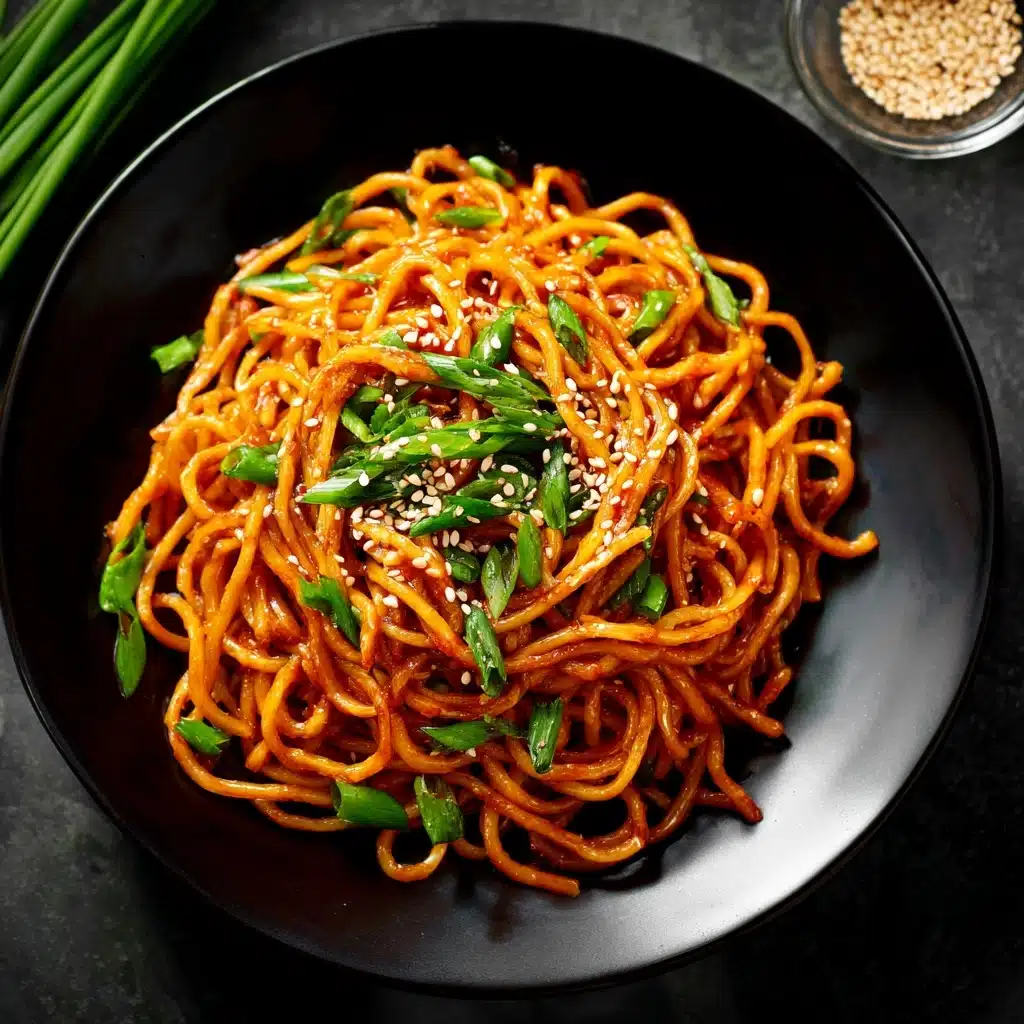 10 Minute Sesame Garlic Ramen Noodles Recipe - Recipe Image