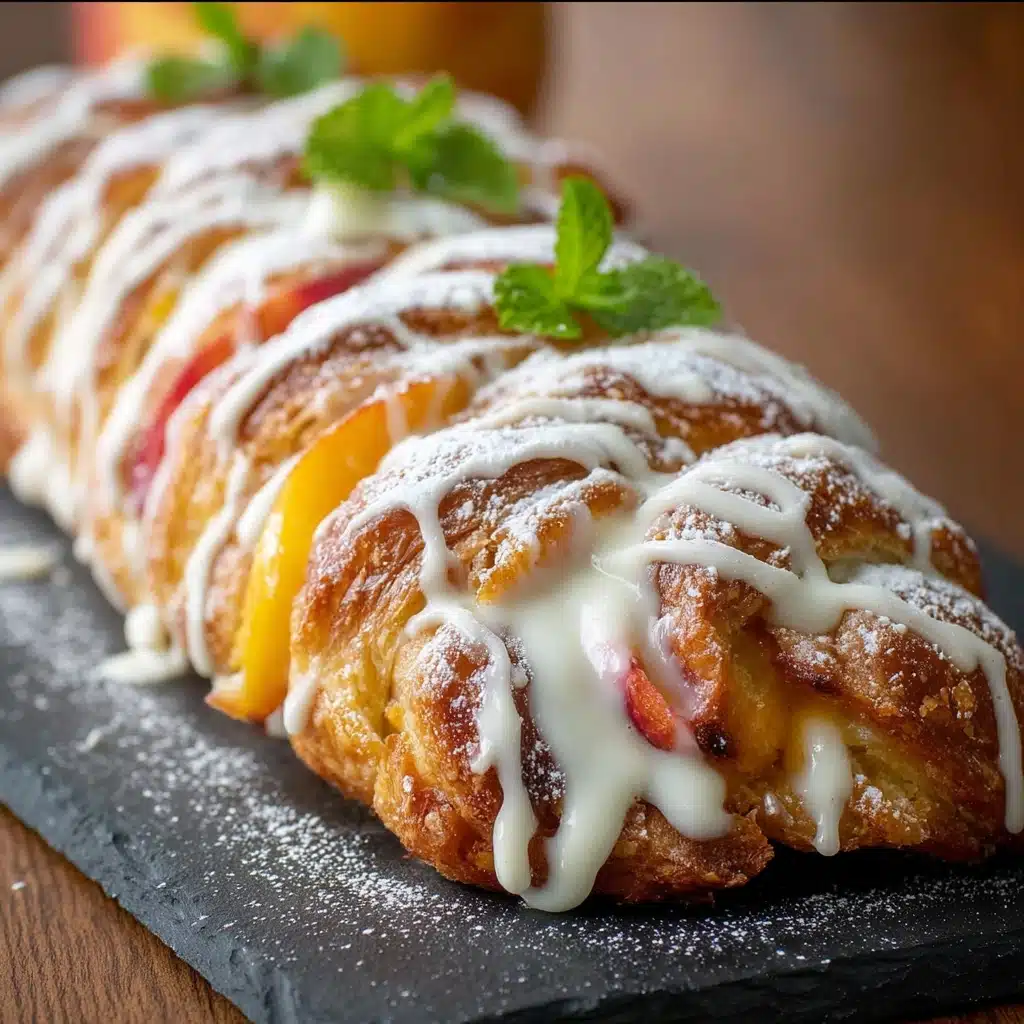 Peach Cream Cheese Braided Danish Recipe - Recipe Image