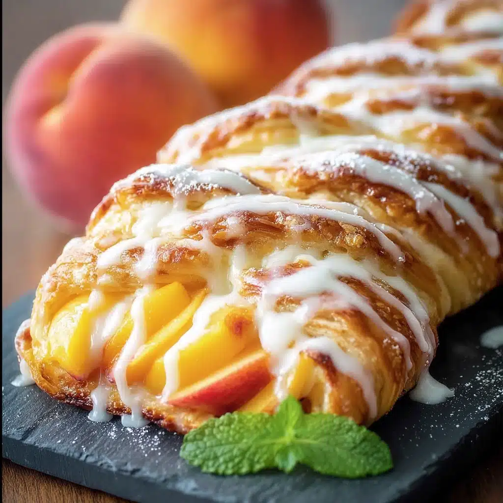 Peach Cream Cheese Braided Danish Recipe - Recipe Image