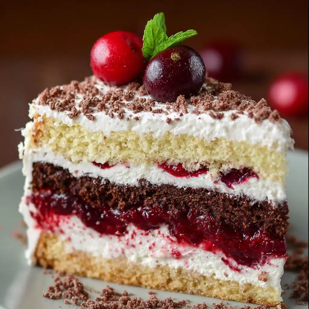 Russian Cherry Layer Cake Recipe - Recipe Image