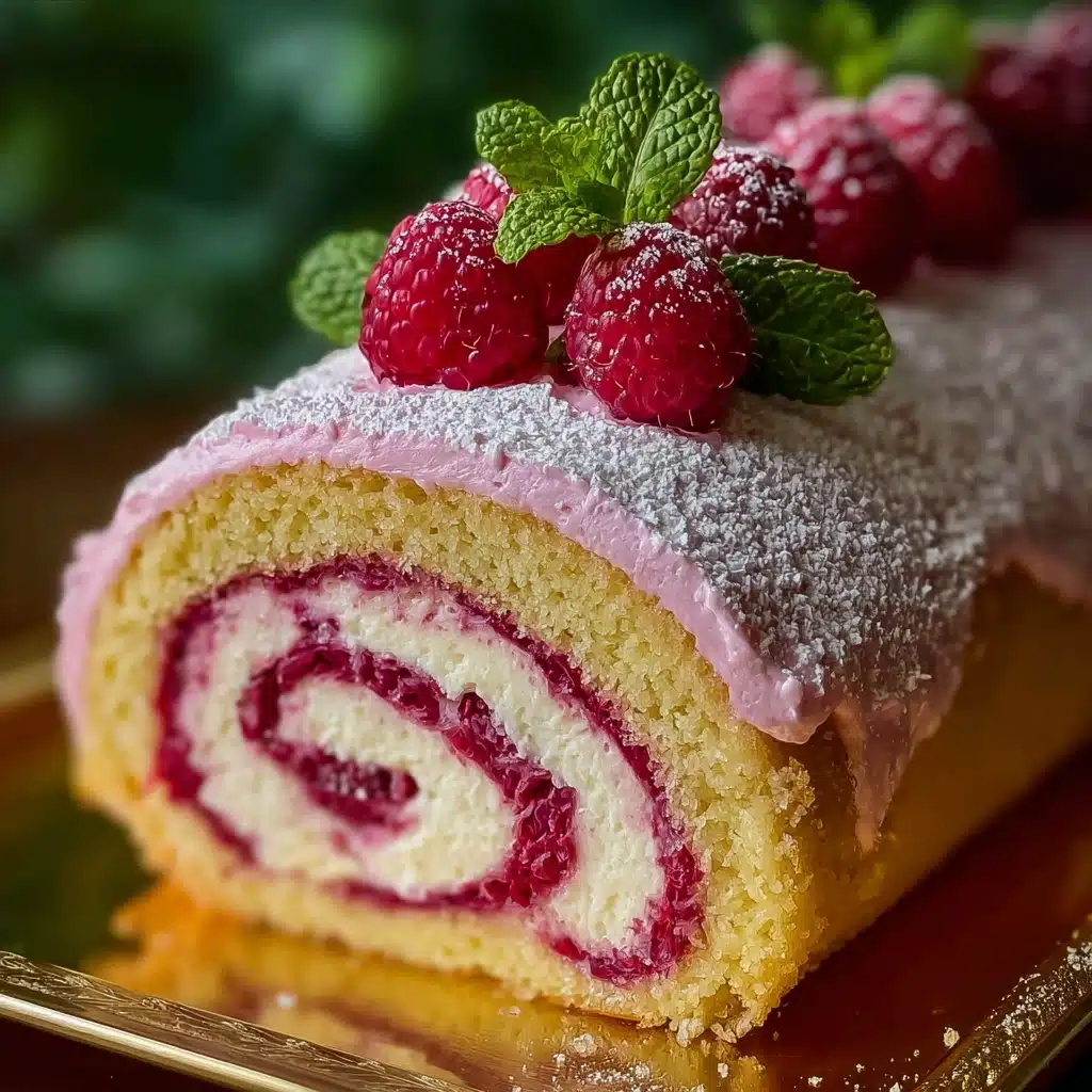 Biskvit Raspberry Roulade (Roulette) Cake Recipe – Рулет Recipe - Recipe Image
