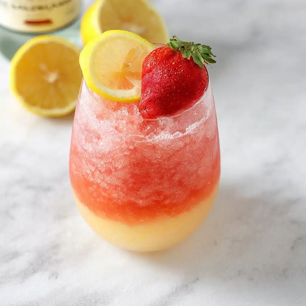 Strawberry Mango Lemonade Boozy Slushie Recipe - Recipe Image