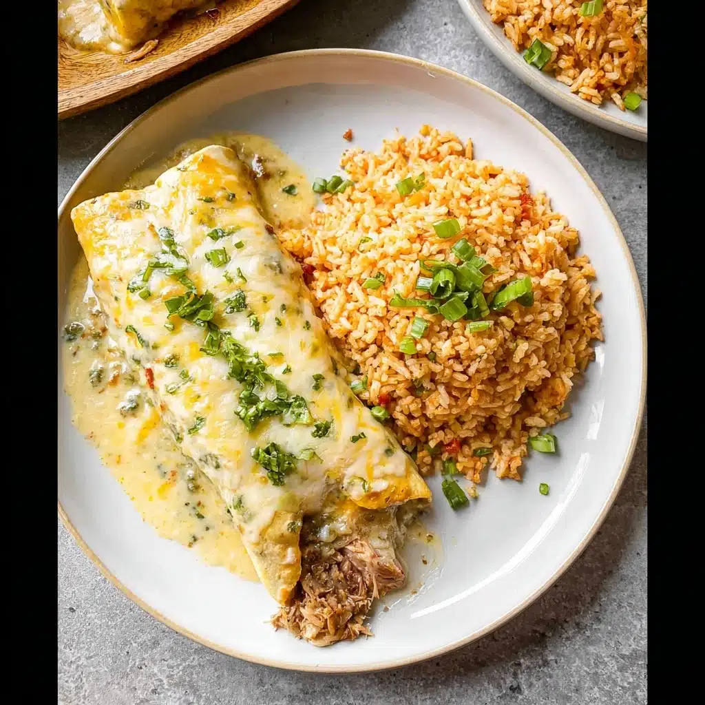 Smothered Green Chile Chicken Burritos Recipe