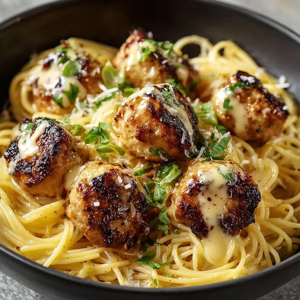 Garlic Butter Chicken Bites with Creamy Parmesan Pasta Recipe