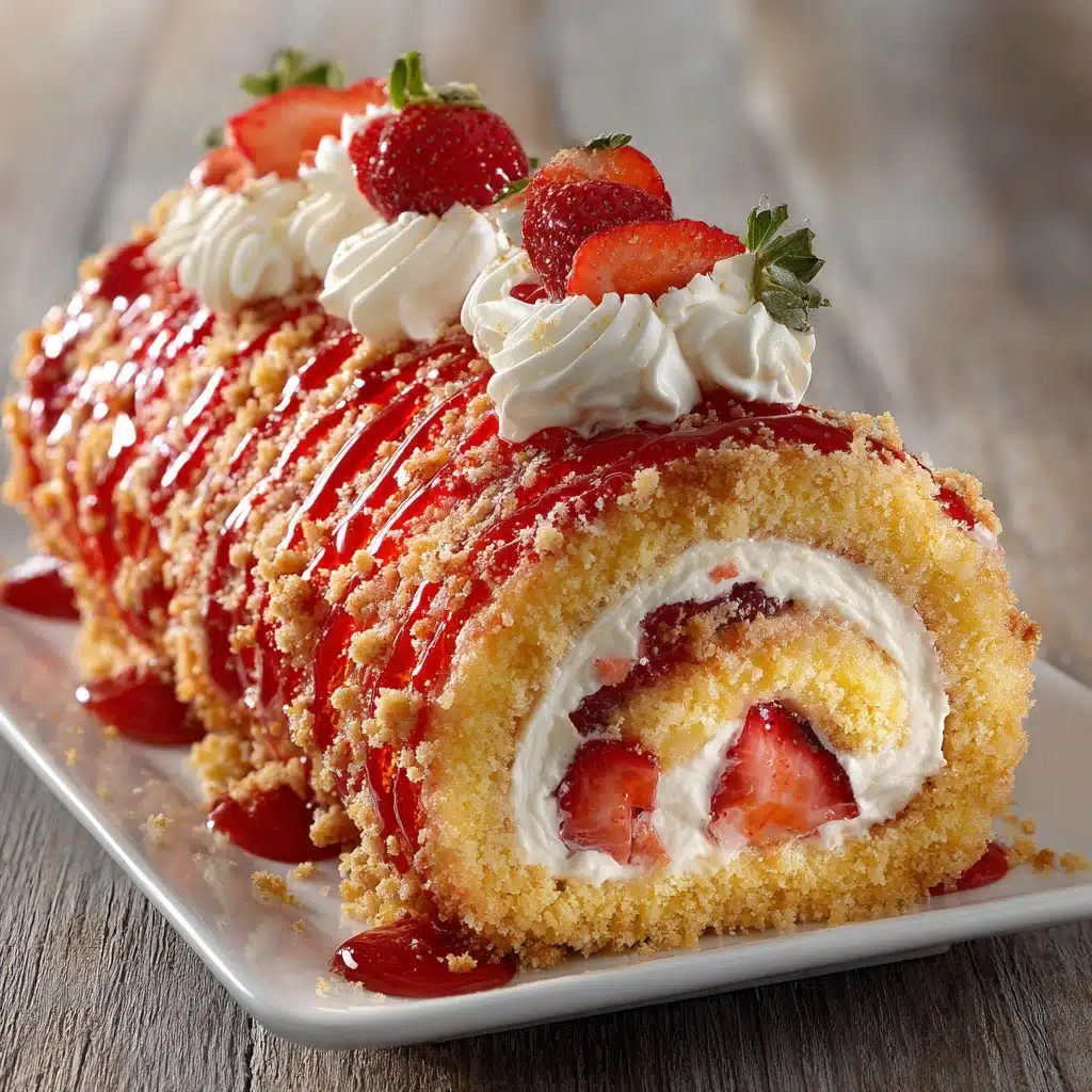 Homemade Strawberry Shortcake Cheesecake Roll Recipe