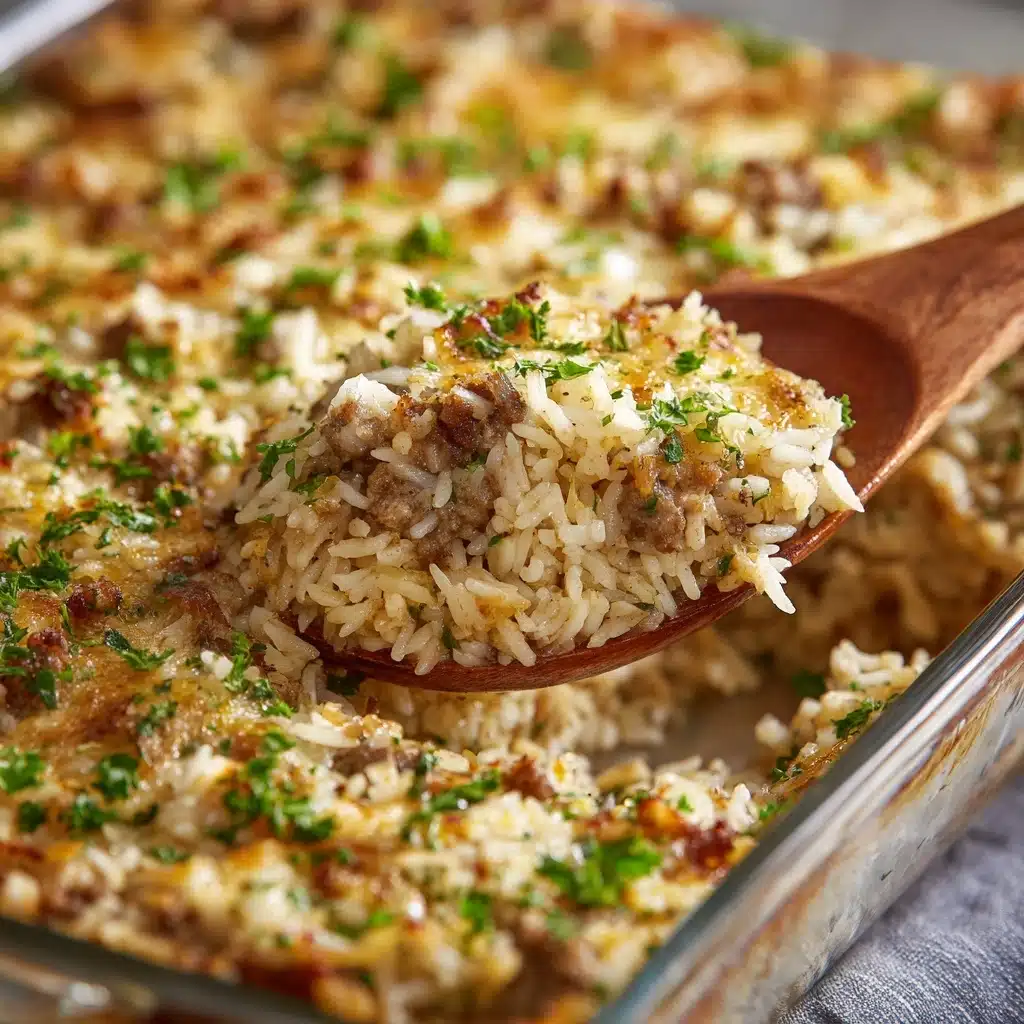 French Onion Ground Beef and Rice Casserole Recipe