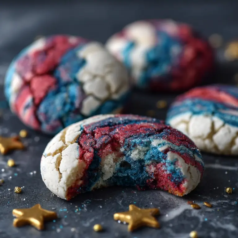 Patriotic Crinkle Cookies Recipe