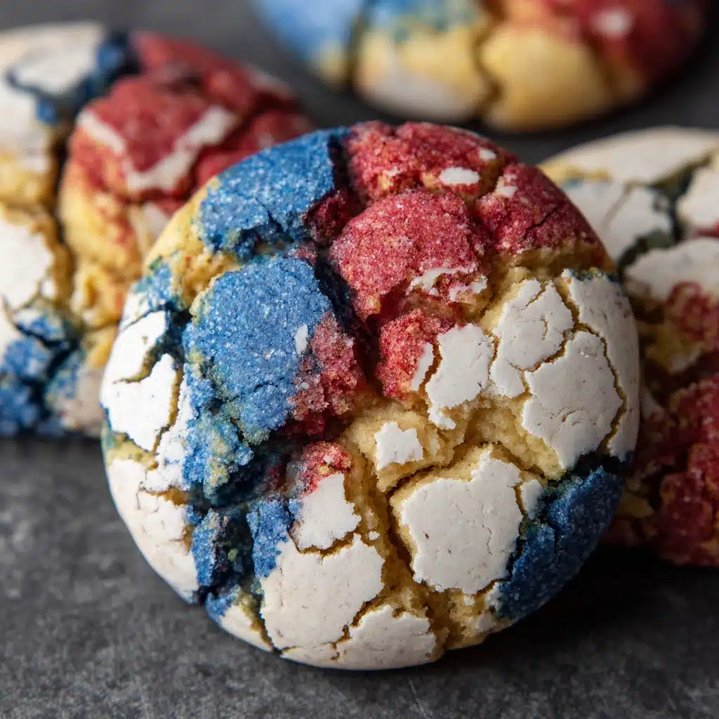Patriotic Crinkle Cookies Recipe - Recipe Image