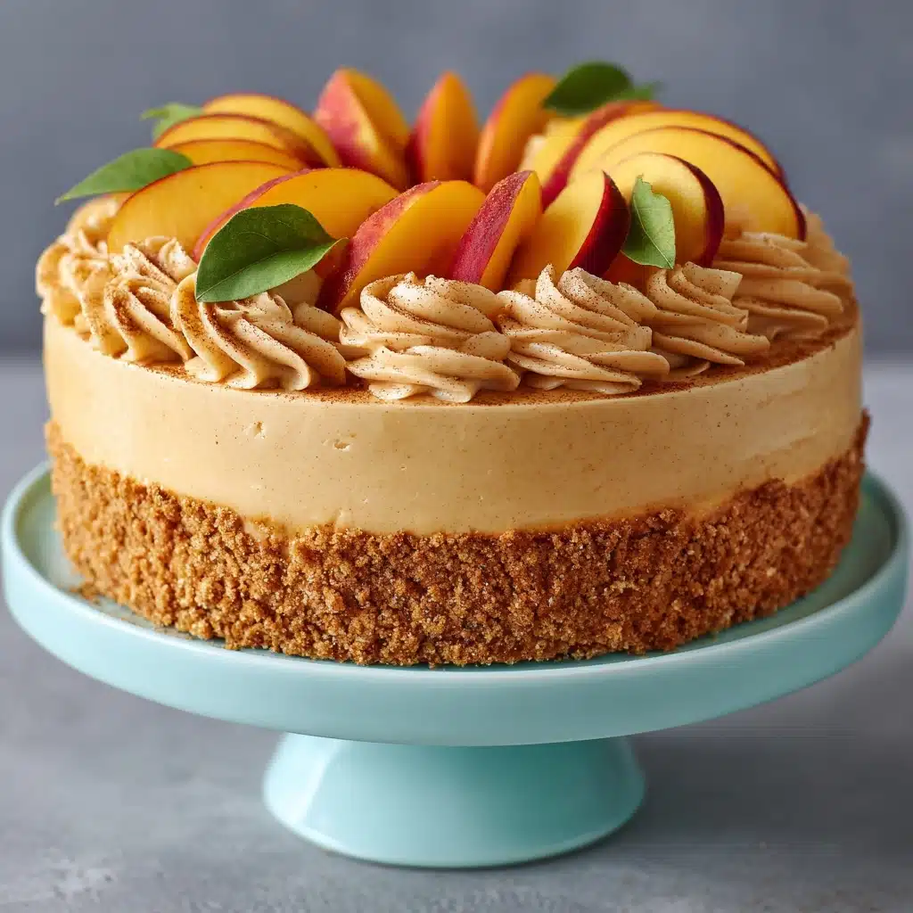 Peach Cake with Brown Sugar Frosting Recipe - Recipe Image