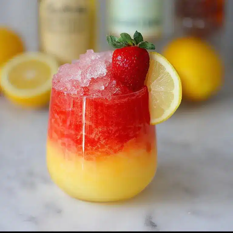 Strawberry Mango Lemonade Boozy Slushie Recipe