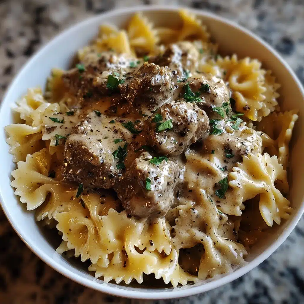 Creamy Beef and Bowtie Pasta Recipe
