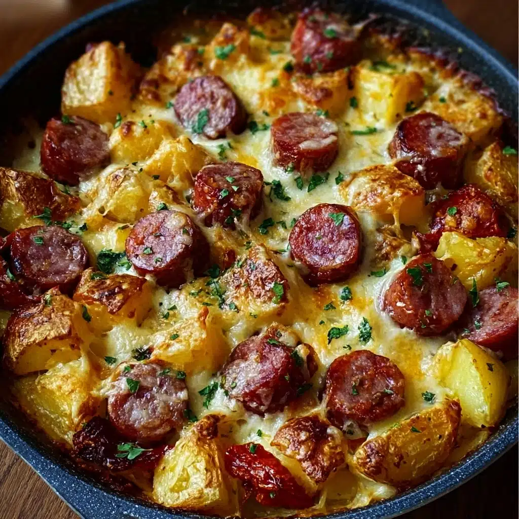 Cheesy Ranch Potatoes and Smoked Sausage Recipe
