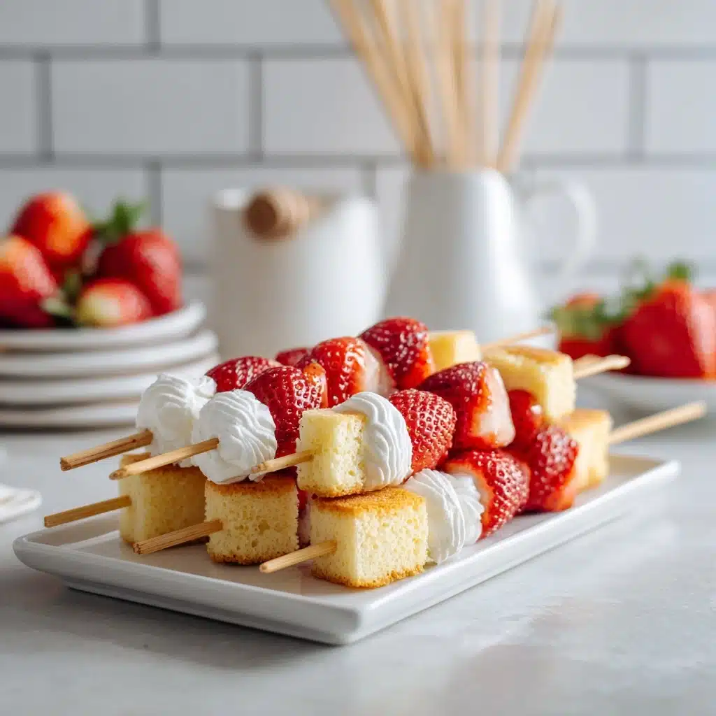 Strawberry Shortcake Kabobs - 2 Ways Recipe - Recipe Image