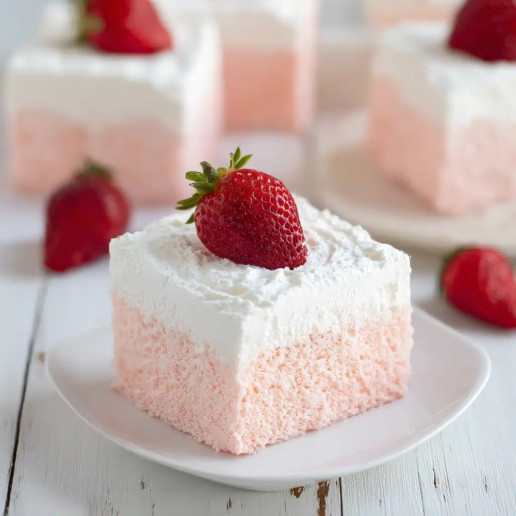 3 Ingredient No Bake Strawberry Cloud Cake Recipe
