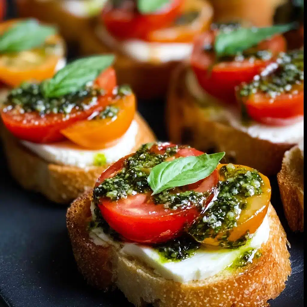 Caprese Crostini Recipe (Canapés) Recipe - Recipe Image