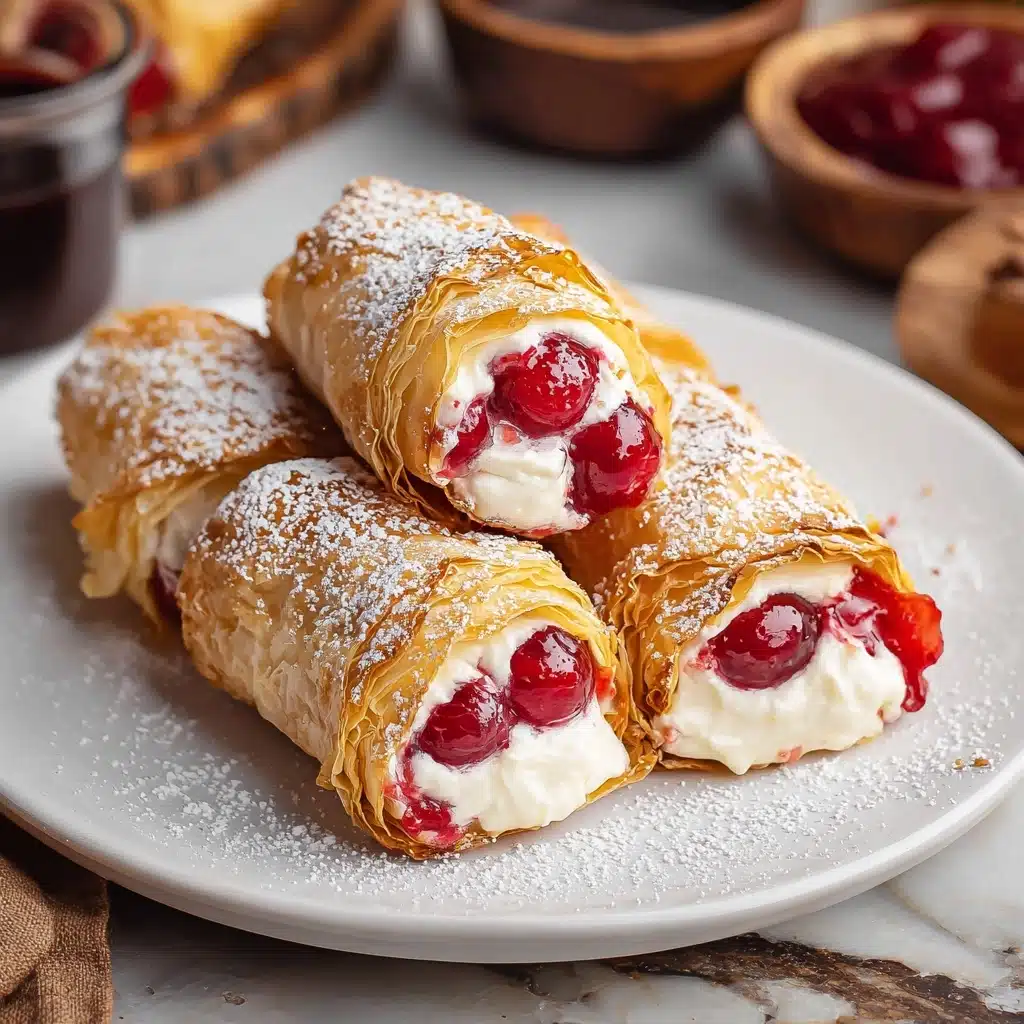 Cherry Cheesecake Egg Rolls Recipe