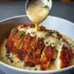Parmesan Crusted Chicken with Creamy Garlic Sauce Recipe