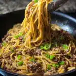 Mongolian Ground Beef and Noodles Recipe