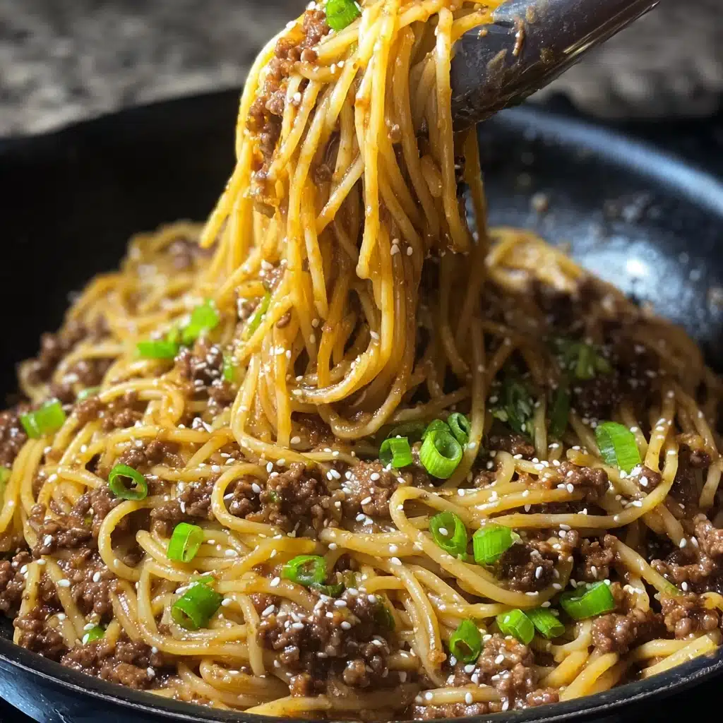 Mongolian Ground Beef and Noodles Recipe