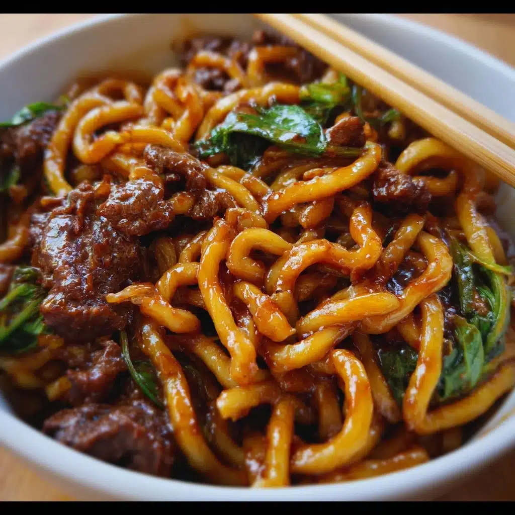 Simple Black Pepper Beef Udon Recipe