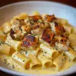 Creamy Garlic Butter Chicken and Rigatoni in Parmesan Sauce Recipe