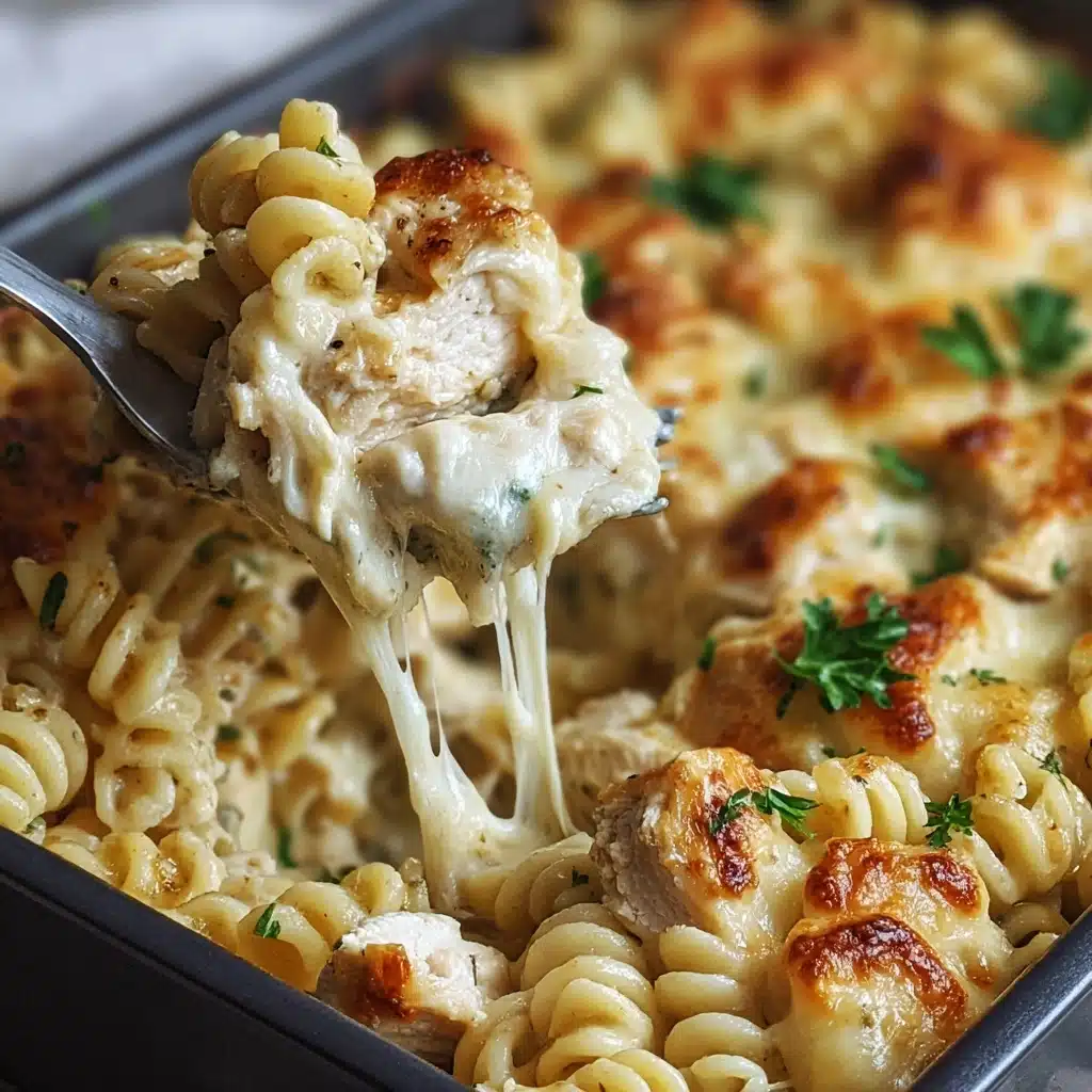 Garlic Parmesan Chicken Pasta Bake Recipe - Recipe Image