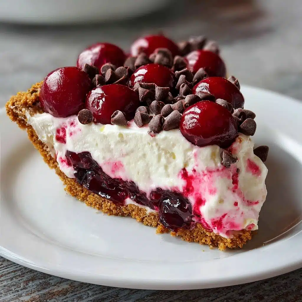 No-Bake Easy Cherry Chocolate Chip Pie Recipe - Recipe Image