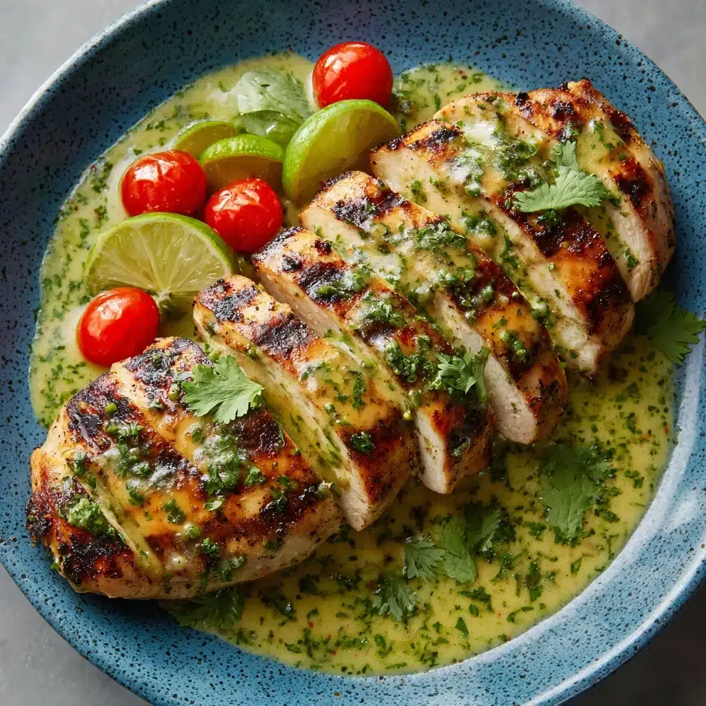 Grilled Salsa Verde Pepper Jack Chicken Recipe - Recipe Image