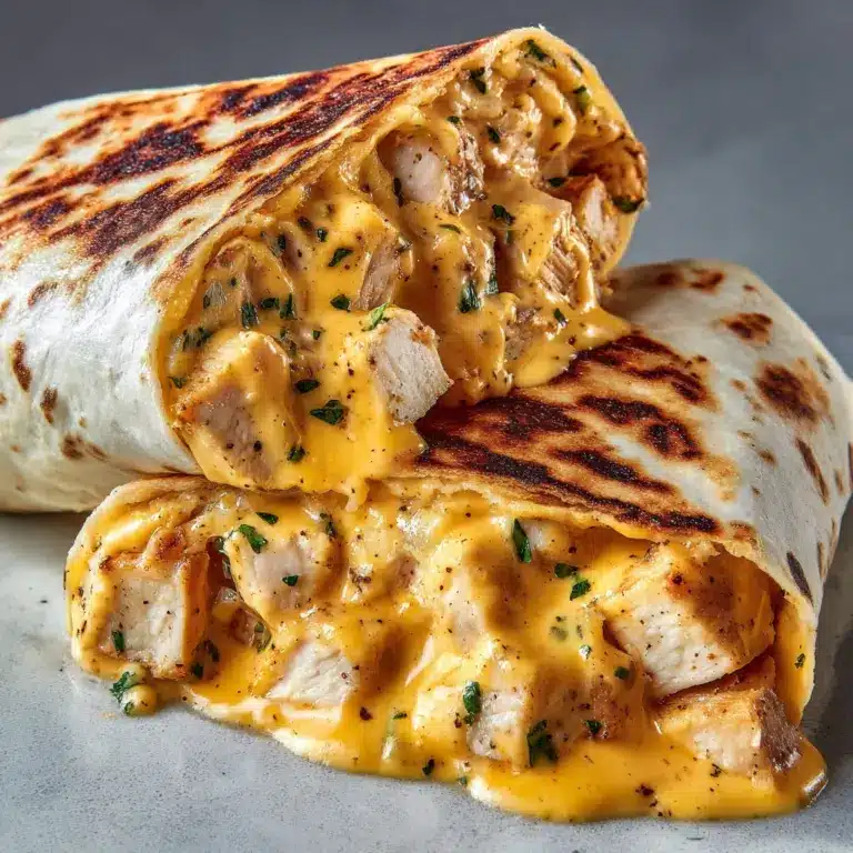Cheesy Chicken Garlic Wraps Recipe