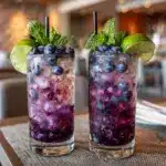 Blueberry Basil Lemon Lavender Mocktail Recipe