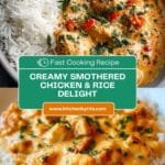 Creamy Smothered Chicken and Rice Recipe