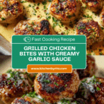Grilled Chicken Bites with Creamy Garlic Sauce Recipe