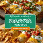 Jalapeño Popper Chicken Taquitos Recipe