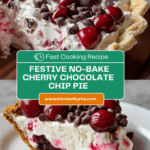 No-Bake Easy Cherry Chocolate Chip Pie Recipe