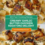 Creamy Garlic Butter Chicken and Rigatoni in Parmesan Sauce Recipe