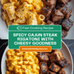 Cajun Steak Cheesy Rigatoni Parmesan Recipe