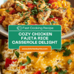 Easy Chicken Fajita Rice Casserole Recipe