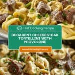 Easy Cheesesteak Tortellini in Rich Provolone Sauce Recipe