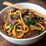 Simple Black Pepper Beef Udon Recipe