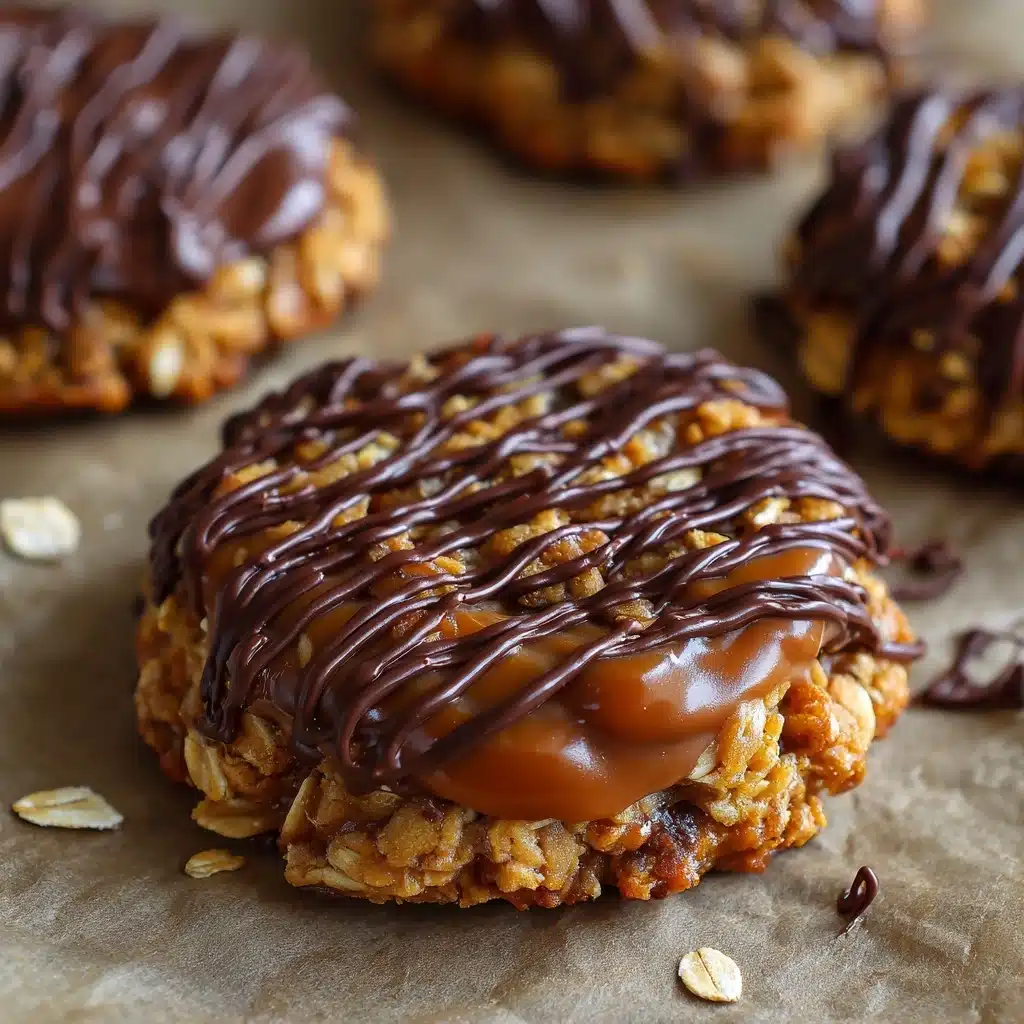 Peanut Butter Chocolate Caramel Cookies Recipe - Recipe Image